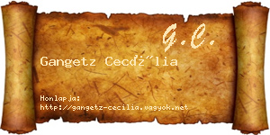 Gangetz Cecília névjegykártya